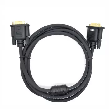 TB VGA kabelis 15M-15M 1,8 m, melns-zelts (AKTBXVGAMMG180B)
