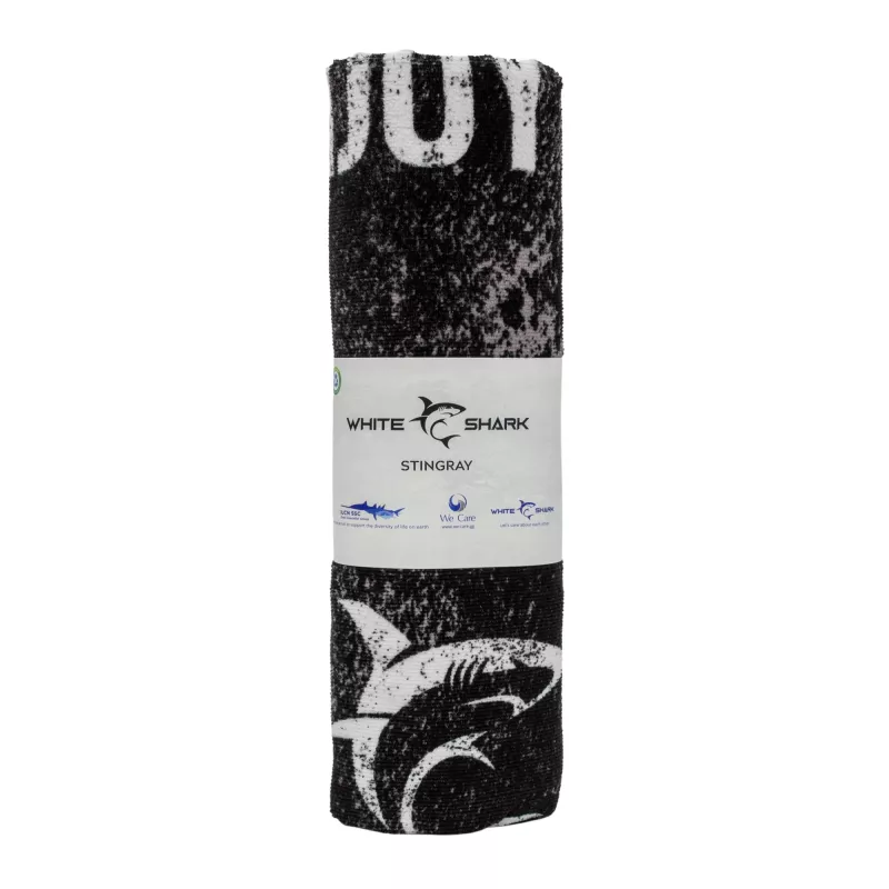 Dvielis White Shark TW-01 Stingray ātri žūstošs viegls mikrošķiedras pludmales dvielis, kompakts