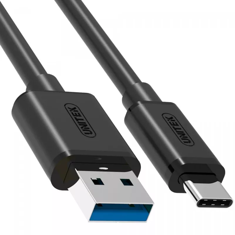 UNITEK Y-C474BK USB kabelis USB 3.2 Gen 1 (3.1 Gen 1) 1 m USB A USB C Melns