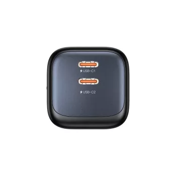 Unitek sienas lādētājs 2x GaN 45 W — 2× USB‑C PD 3.0 un QC ātrā uzlāde