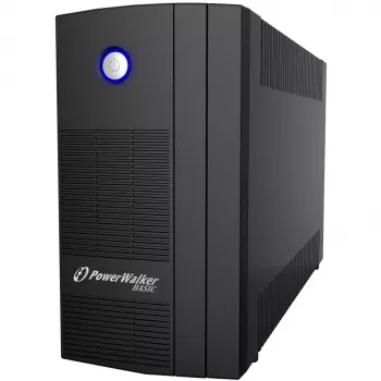 PowerWalker Basic VI 1000 SB Line-Interactive 1000VA 3AC-Outputs torņa melns nepārtrauktās barošanas bloks (UPS) (10121068)