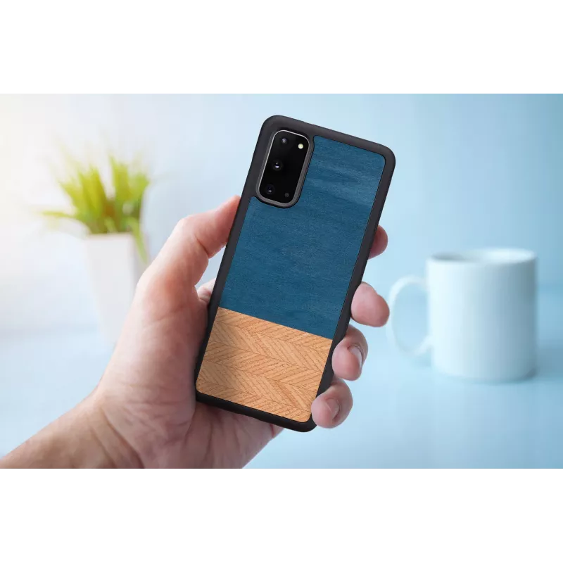 Telefona maciņš man and wood Galaxy S20 denim Melns