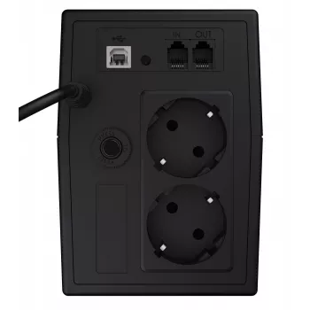 Nepārtrauktās barošanas avots Green Cell UPS02 0,8 kVA (480 W) Line-Interactive, LCD, 2x F tipa kontaktligzdas, USB-B, RJ-45, RJ-11