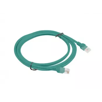 LANBERG Cat5e U/UTP komutācijas kabelis RJ-45 uz RJ-45 2 m zaļš, CCA 26 AWG, HDPE apvalks, 100 MHz
