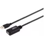 USB A uz USB A kabelis ShiverPeaks S/CONN 13-26055 USB 2.0 5 m Melns