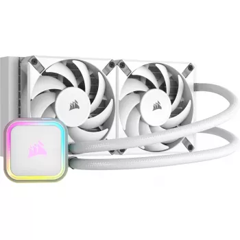CORSAIR iCUE H100i RGB ELITE procesora šķidruma dzesēšanas sistēma 1 gab. balta 120 mm