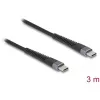 USB kabelis DeLOCK 81126 USB 2.0 3 m USB C melns