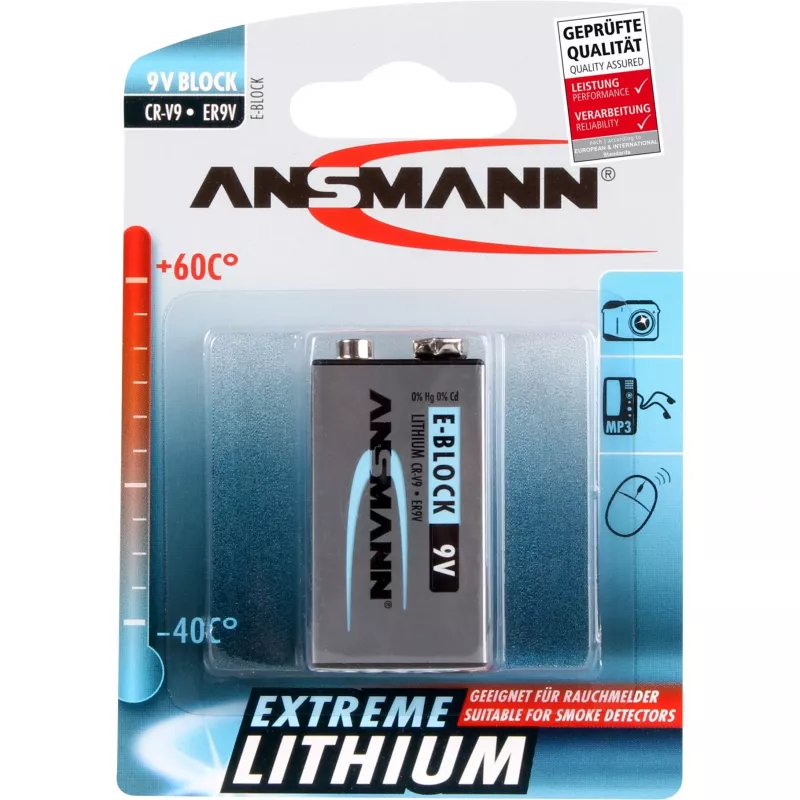 Vienreizlietojamā baterija Ansmann 9V E-Block