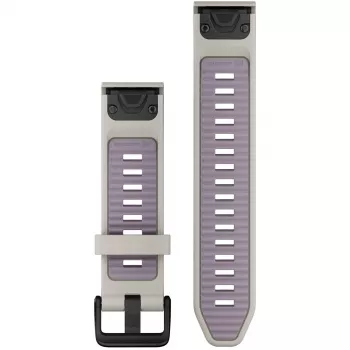 Garmin QuickFit pulksteņa siksniņa 20 mm silikona miglaini pelēka/lavandas (010-13391-03)