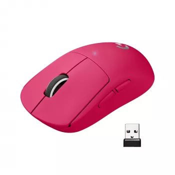 Logitech PRO X SUPERLIGHT bezvadu pele fuksīna pele (910-005957)