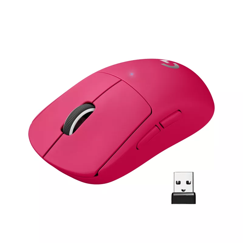 Logitech PRO X SUPERLIGHT bezvadu pele fuksīna pele (910-005957)