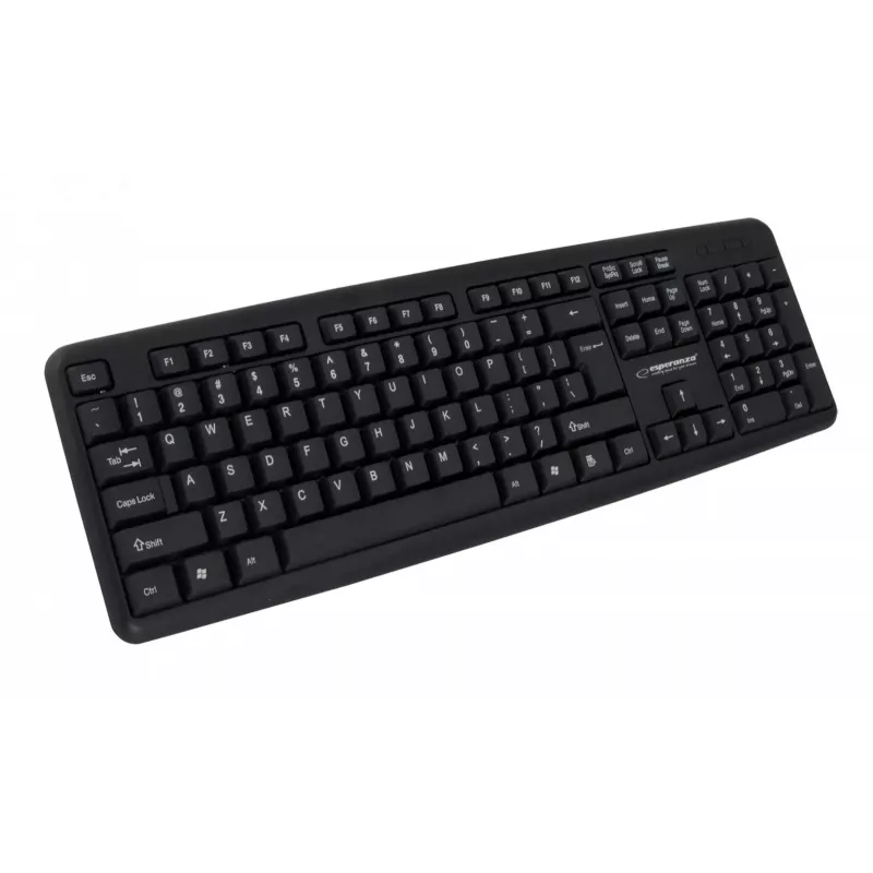 Vadu klaviatūra ESPERANZA EK134 Pilnizmēra 100% USB, melna, 1,45 m kabelis