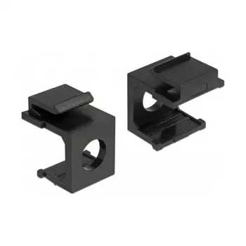 Portu putekļu aizsargi DELOCK 86403, komplektā 4, melni, 17,3×22,3×16,3 mm