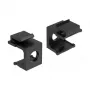 Portu putekļu aizsargi DELOCK 86403, komplektā 4, melni, 17,3×22,3×16,3 mm