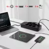 Strāvas sadalītājs MACLEAN MCE391 B – 6 rozetes, 4×USB-A + 1×USB-C, 110–240V, 2500W, 3 m kabelis, melns