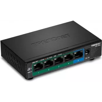 TRENDnet TPE-TG52 - Slēdzis - 4 x 10/100/1000 (PoE+) + 1 x 10/100/1000 - Galddatoram, sienas montāžai - PoE+ (32 W)
