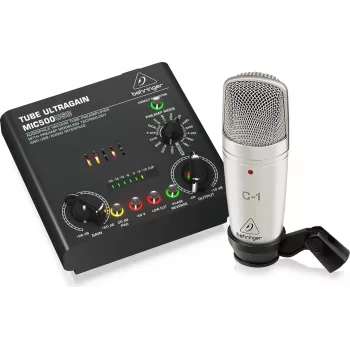 Mikrofons Behringer Voice Studio - ierakstīšanas un podkāstu veidošanas komplekts