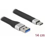 FPC plakanais lentes kabelis DeLOCK USB 3.2 Gen 1 Type-A uz Type-C 14 cm