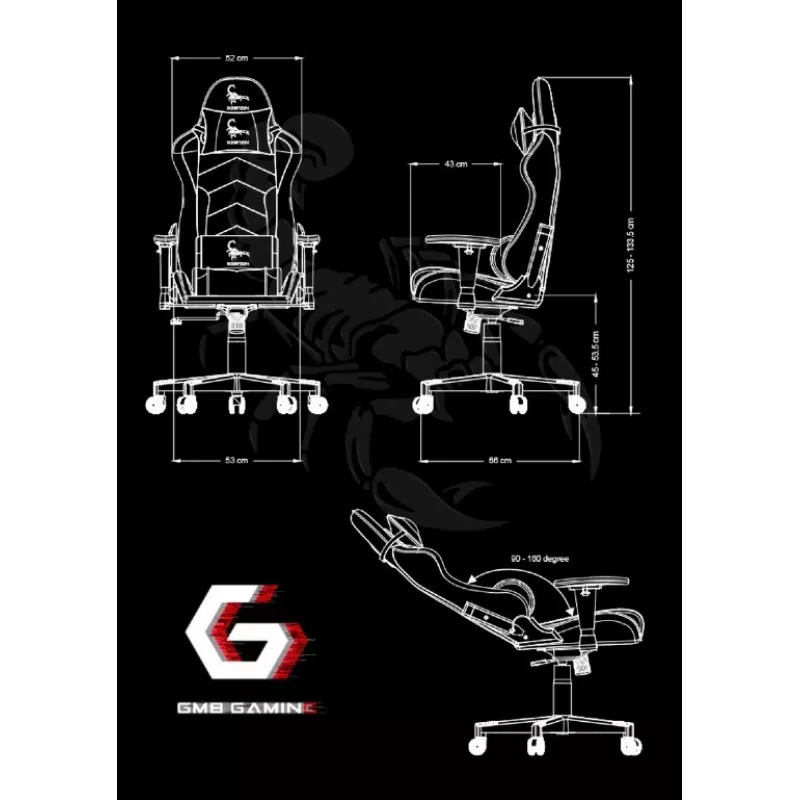 PC spēļu krēsls Gembird GC-SCORPION-02X