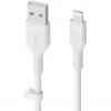 Kabelis Belkin Cbl Scicone USB-A LTG 2M blc Balts USB A USB C Lightning
