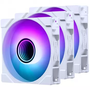 PHANTEKS 120 mm korpusa ventilators M25G2-120 D-RGB balta — 120 mm RGB dzesēšanas ventilators personālo datoru korpusiem