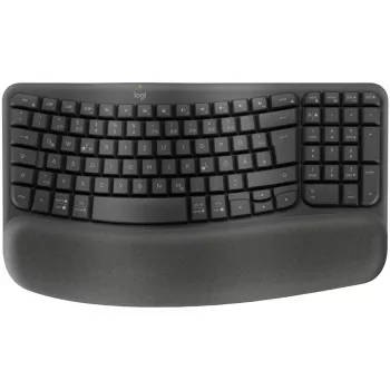 Tastatūra Logitech Wave Keys Office RF bezvadu + Bluetooth QWERTZ vācu grafīts