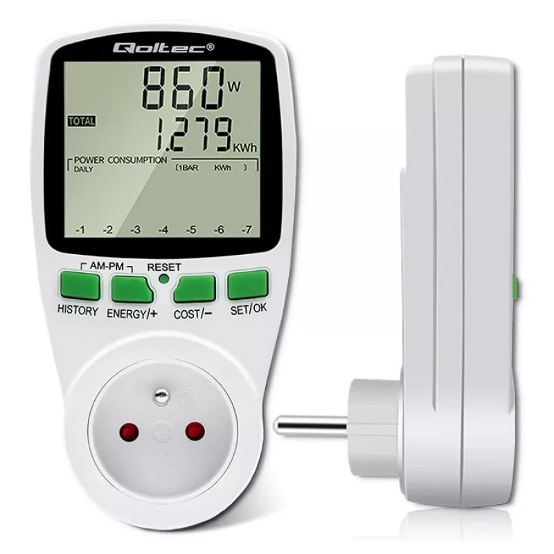 Jaudas mērītājs QOLTEC PM0627 3680W ar vēsturi — QOLTEC PM0627 3680W