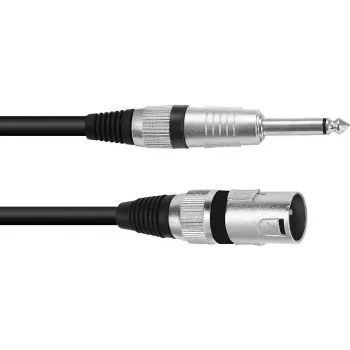XLR līdz 6,3 mm mono adaptera kabelis Omnitronic 3022519B — 1× XLR 3 kontaktu līdz 1× 6,3 mm mono, 2 m
