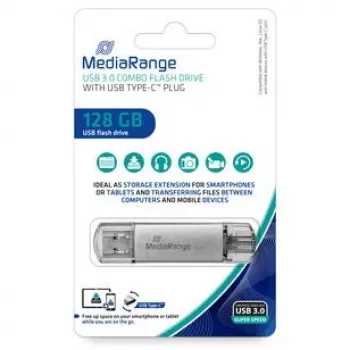 USB zibatmiņa MediaRange 128 GB USB Type-A USB Type-C MR938