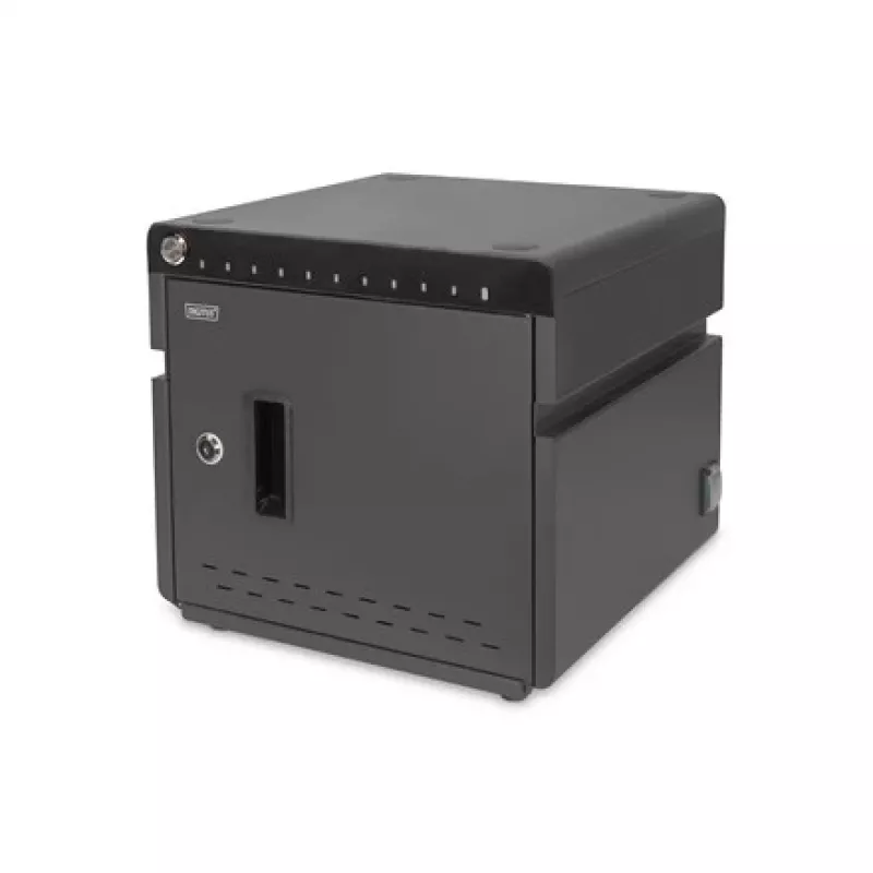 Digitus mobilais galda uzlādes skapis 10 klēpjdatoriem/planšetdatoriem līdz 13 collām, UV-C, USB-C