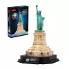3D Puzzle CubicFun 306-L536H LED Statue of Liberty Night Edition — modeļu komplekts ar LED apgaismojumu