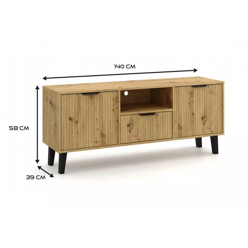 RTV SCANDI 2D1S plāns ARTISAN OAK
