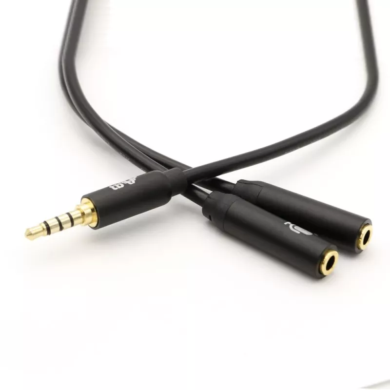 Adapter TB 3.5mm MiniJack sadalītājs 1x 3.5mm spraudnis uz 2x 3.5mm ligzdām, modelis AKTBXAJ0P2J030B