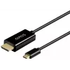 SAVIO CL-190 USB-C uz HDMI kabelis, 30Hz, 1m, plastmasa
