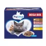 PREVITAL Kaķu barības megakaste ar jēru, liellopu gaļu, truša gaļu un vistu mērcē - mitrā kaķu barība - 24 x 100g