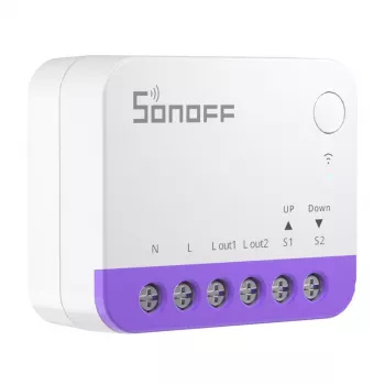Mini WiFi Smart Switch Sonoff MINI-RBS — kompakts dizains, attālināta vadība caur Wi‑Fi