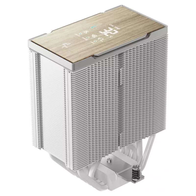 Gaisa dzesētājs DeepCool AK700 Digital WH, 120 mm ventilators, atbalsta AM5/AM4/LGA 1700/1200/1155/1151/1150, balts