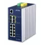 PLANET IGS-12040MT - Slēdzis - Pārvaldīts - 8 x 10/100/1000 + 4 x Gigabit SFP - DIN sliedes stiprinājums, sienas stiprinājums - AC 24 V / DC 12-72 V (IGS-12040MT)