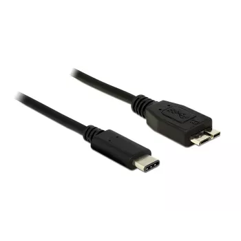 USB kabelis DeLOCK 1m USB 3.1 USB 3.2 Gen 2 USB C Micro-USB B Melns