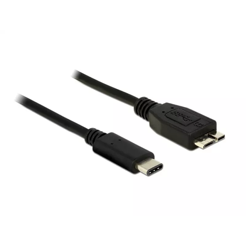 USB kabelis DeLOCK 1m USB 3.1 USB 3.2 Gen 2 USB C Micro-USB B Melns