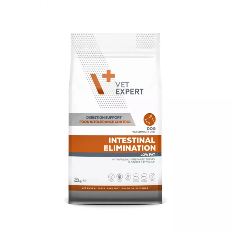 Sausā suņu barība VETEXPERT Veterinary Diet Intestinal Elimination, veterinārā formula, 2 kg, tītars, 31% olbaltumvielu