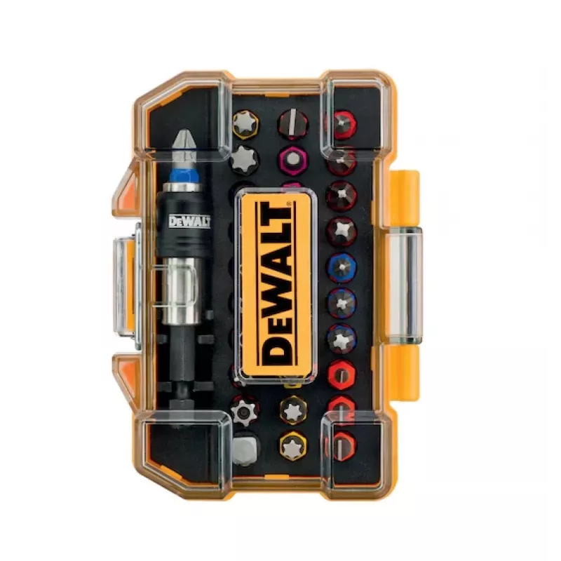 Griezes momenta skrūvgriezis DeWalt DT7969 — regulējams griezes moments, ergonomisks rokturis, komplektā Phillips/Pozidriv/plakano/Torx uzgaļi