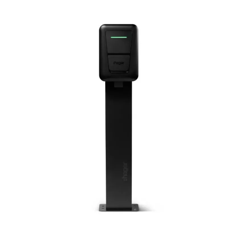 Pie sienas montējama EV uzlādes stacija Hager witty one 11 kW 3 fāžu ar 2. tipa ligzdu, RFID, Bluetooth, 4,5 m kabelis, IP55, IK10