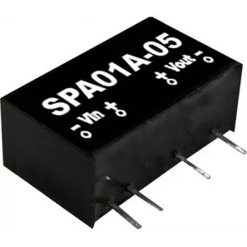 strāvas adapteris mean well SPA01B-05, ieeja 18–36 V, izeja 5 V, 1 W