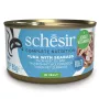 Mitrā kaķu barība Agras Pet Foods Schesir Tuncis ar jūras asari 85 g paciņa, 13% proteīns, 2,5% tauki, 82% mitrums