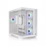 Datora korpuss THERMALTAKE Midi S380 TG ARGB Snow balta — rūdīts stikls, ARGB apgaismojums