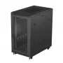 19 collu statīva skapis LANBERG FF01-6022-23B, 22U, 600×1000 mm, melns, perforētas durvis