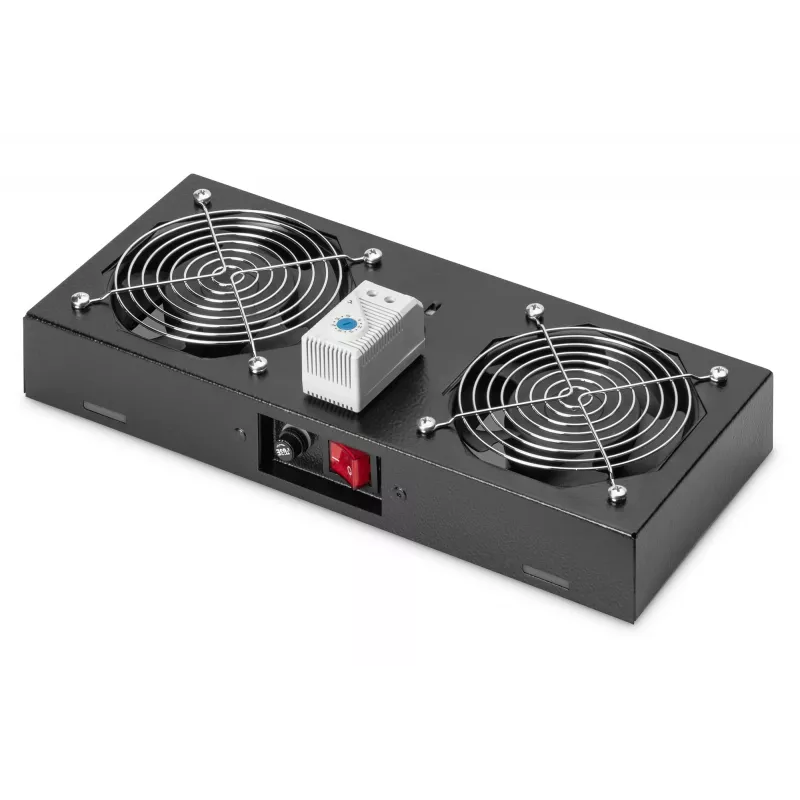Jumta ventilators Digitus DN-19 FAN-2-WM-T-SW