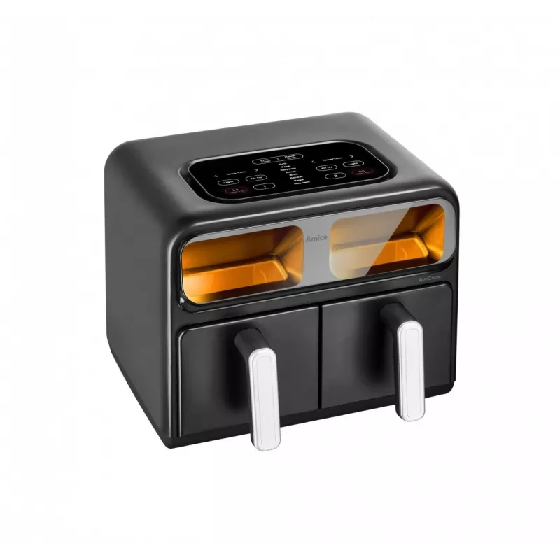 Gaisa fritieris AMICA AFM7020 melns — 700W jauda, 3,5L ietilpība