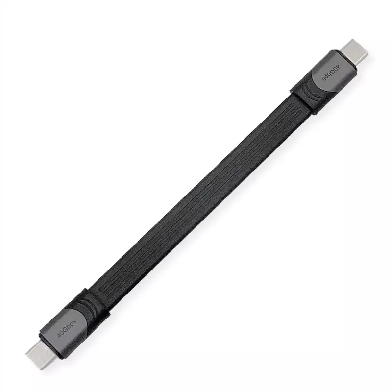 USB kabelis ROLINE 11029078 USB4 Gen 3x2 0,15 m USB C melns